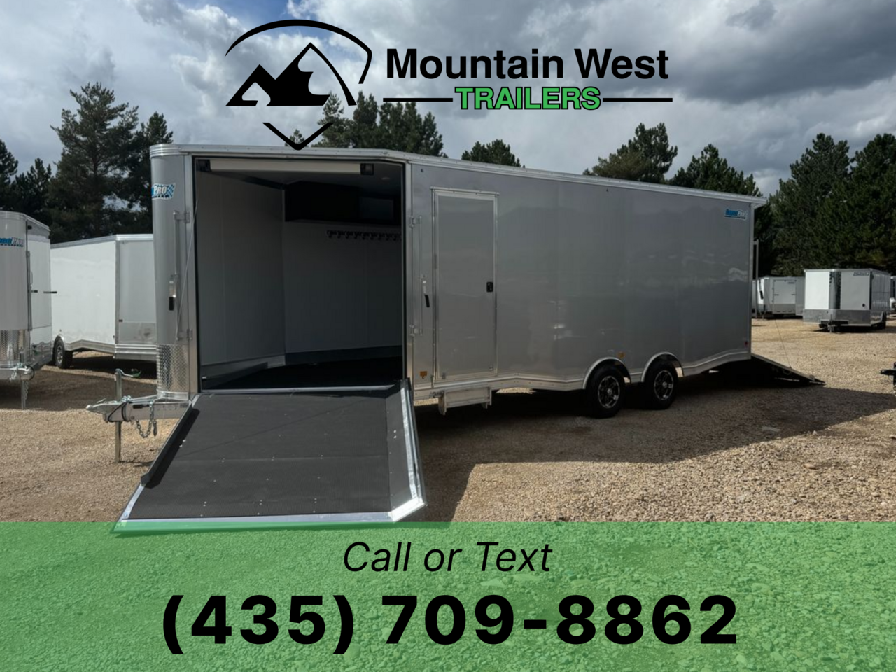 2025 CargoPro ALL SPORT 8.5X22+5' V-Nose Aluminum Enclosed Snowmobile Trailer