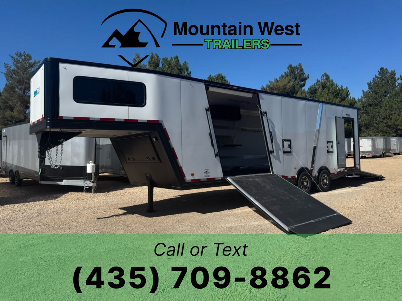 2025 CargoPro ALL SPORT ELEVATION 8.5X25+11 Gooseneck Aluminum Snowmobile Trailer