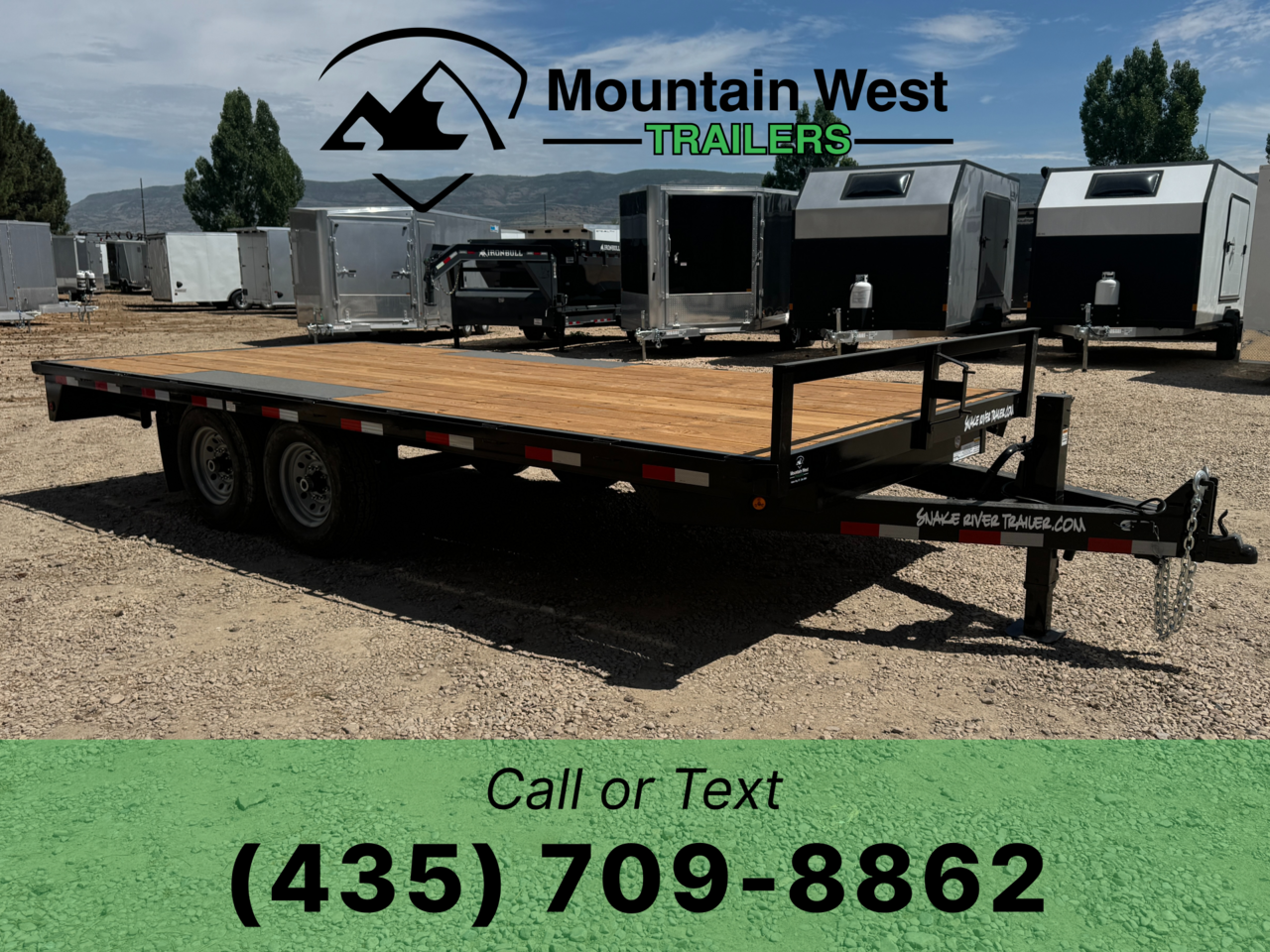 2025 Snake River 18'-15.4K Deck Over Equipment Hauler Trailer