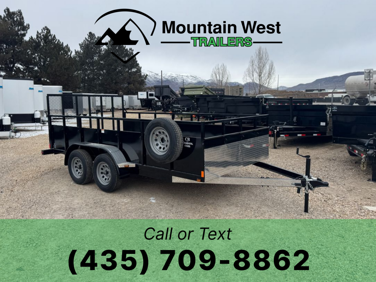 2025 C+B Quality 7X14 High Wall Utility Trailer