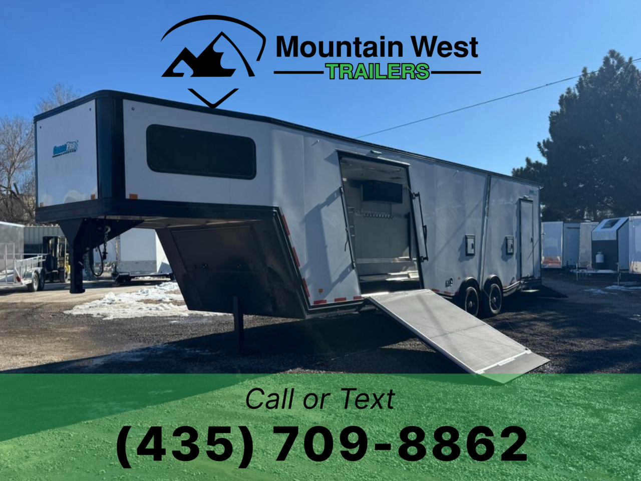 2025 CargoPro ALL SPORT ELEVATION 8.5X27+11 Gooseneck Aluminum Snowmobile Trailer