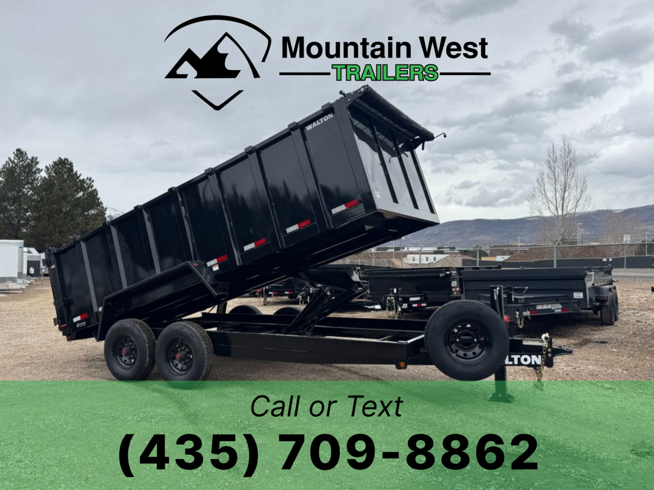 2025 Walton 7X16-15.5K Dump Trailer w/ 44in Sides