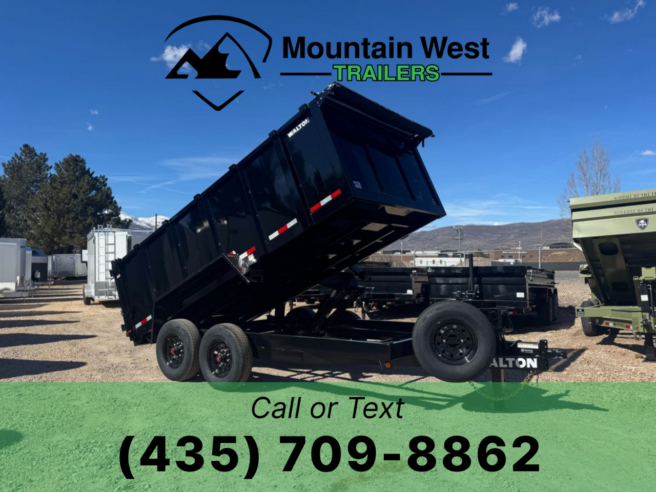 2025 Walton 7X14-14K Dump Trailer w/ 44in Side Walls