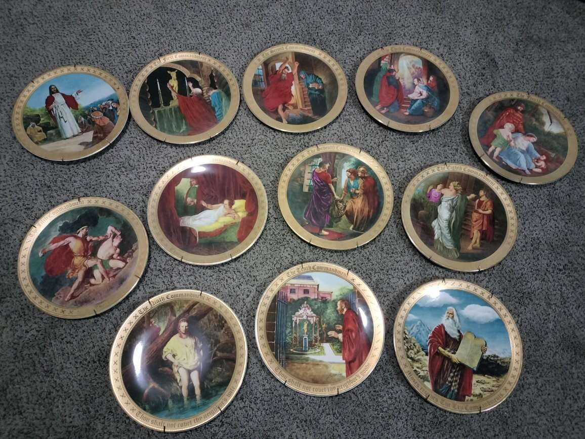 10 commandments plate Mary Mayo