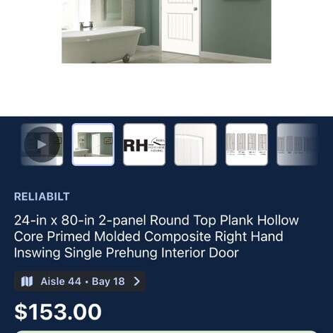 24x 80 Right Hand Prehung Door