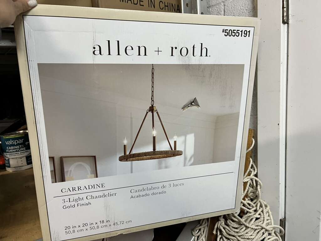 Allen & Roth 3 Light Chandelier Gold Finish