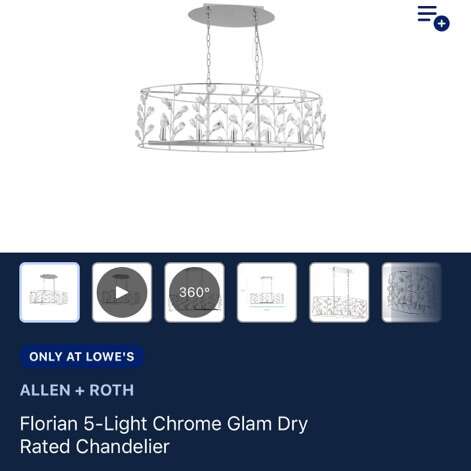 Allen & Roth Floria 5 Light Chandelier