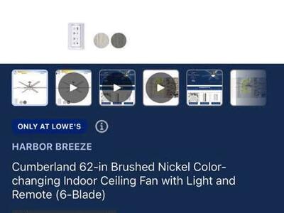 Harbor Breeze Cucumberland Ceiling Fan