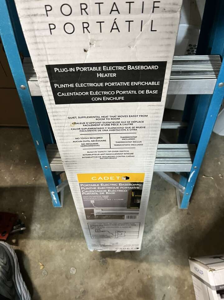 Cadet Plug In Portable Electric Base Heater