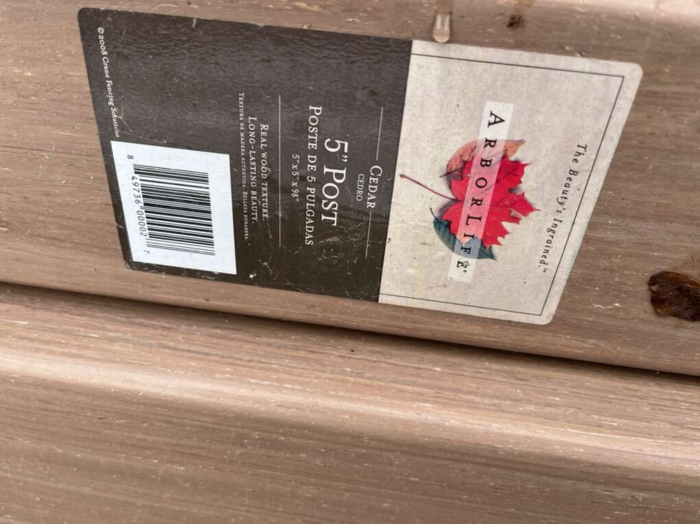 5 Inch Posts 98 Inches Long