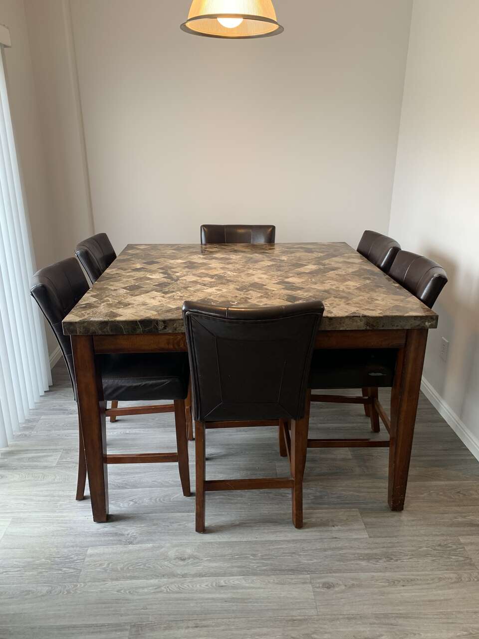 Marble Dining Table w/chairs Furniture