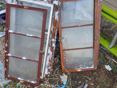 14 x 30 cool old wood windows