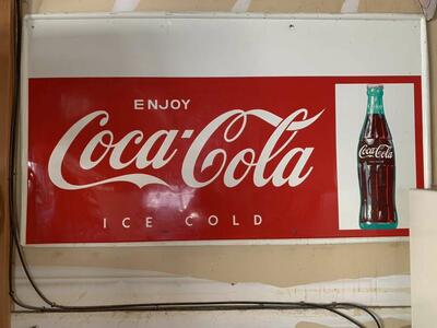 Vintage 1950’s Coca Cola Sign Great Condition Rare