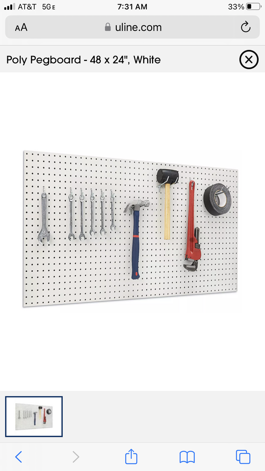 Peg Board Material - (In Search Of To Purchase)