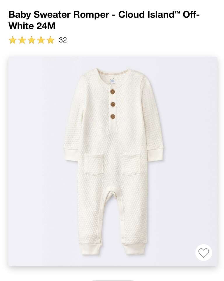Cloud Island 24 Month Romper Cream