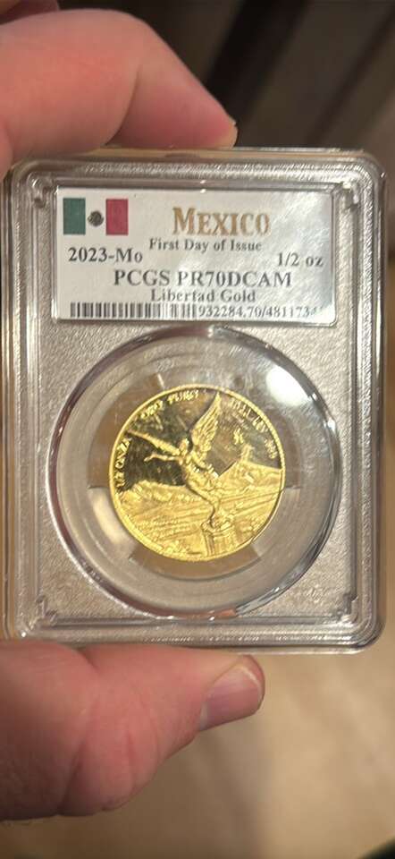 2023 Mexico Gold Libertad 1/2 Oz Gold PF70