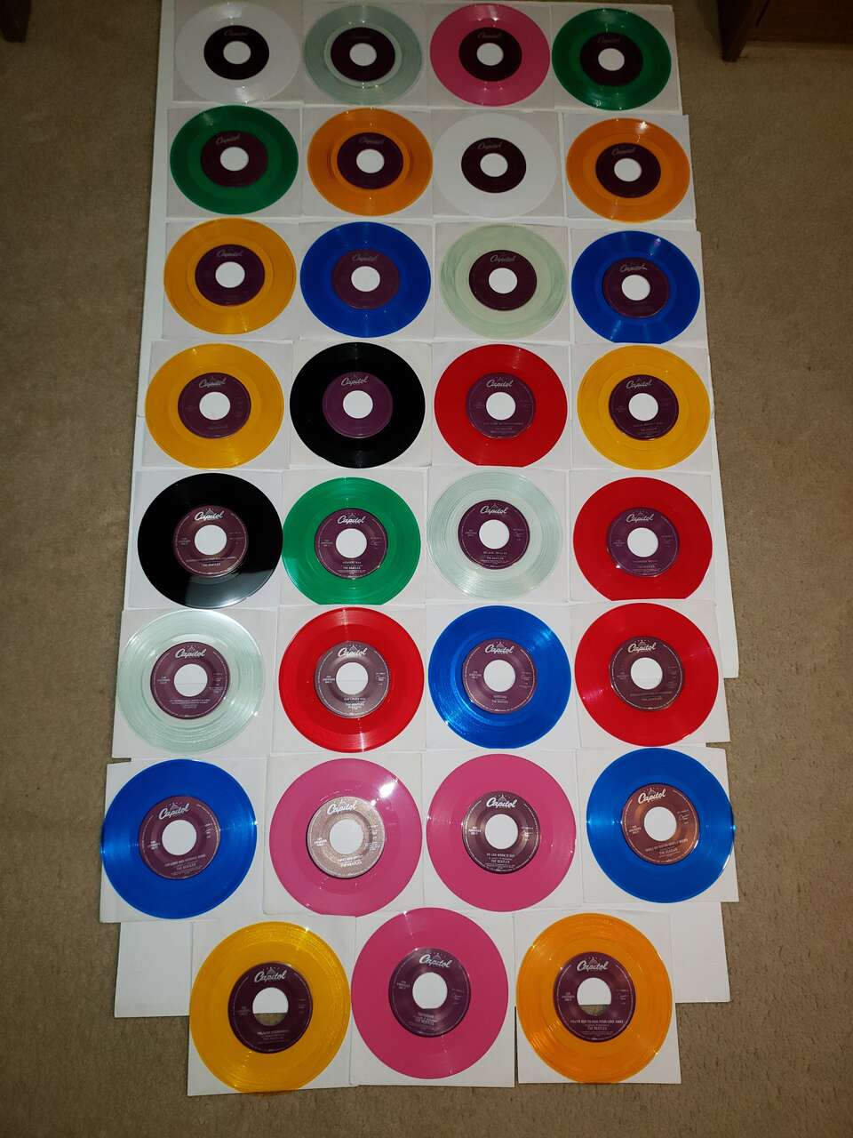 BEATLES Vinyl Color Record Lot (45 RPM Jukebox Series)