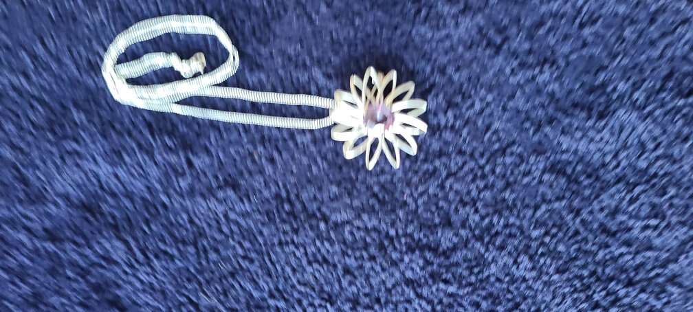 Amethyst set in Sterling silver flower