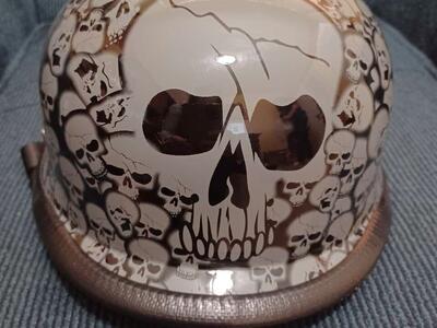 Novelty German Style Skull Helmet, LIKE NEW, XXL