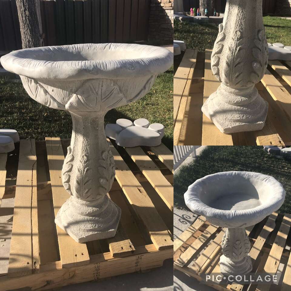 Concrete Birdbath