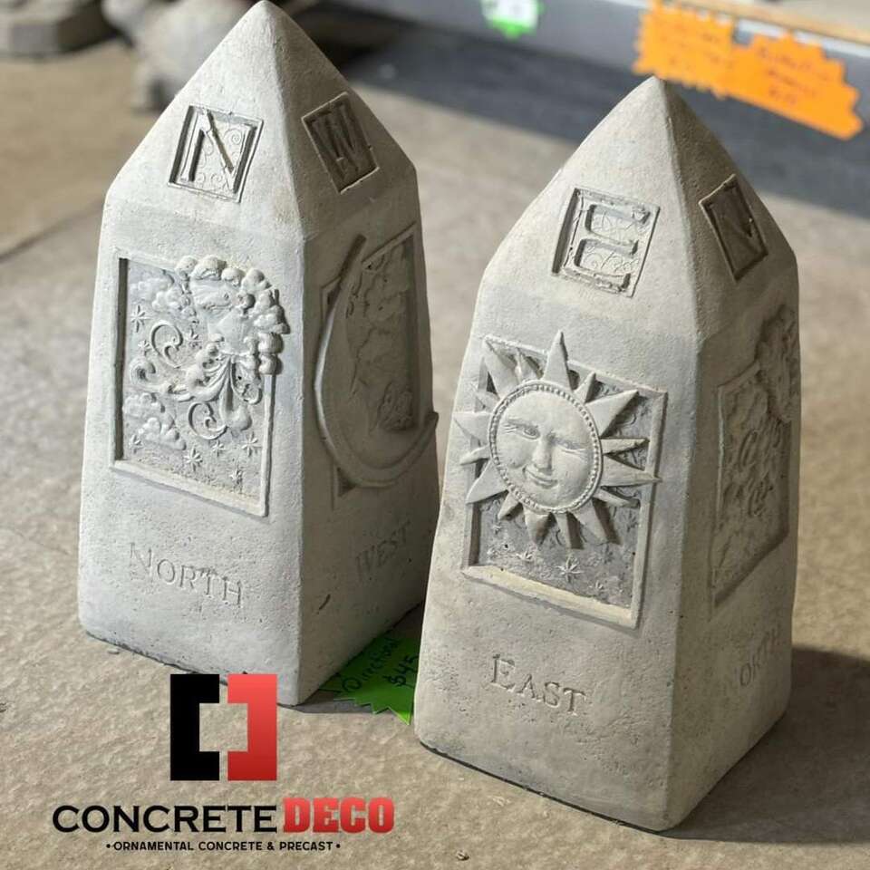 Directional Concrete Marker Yard Decor