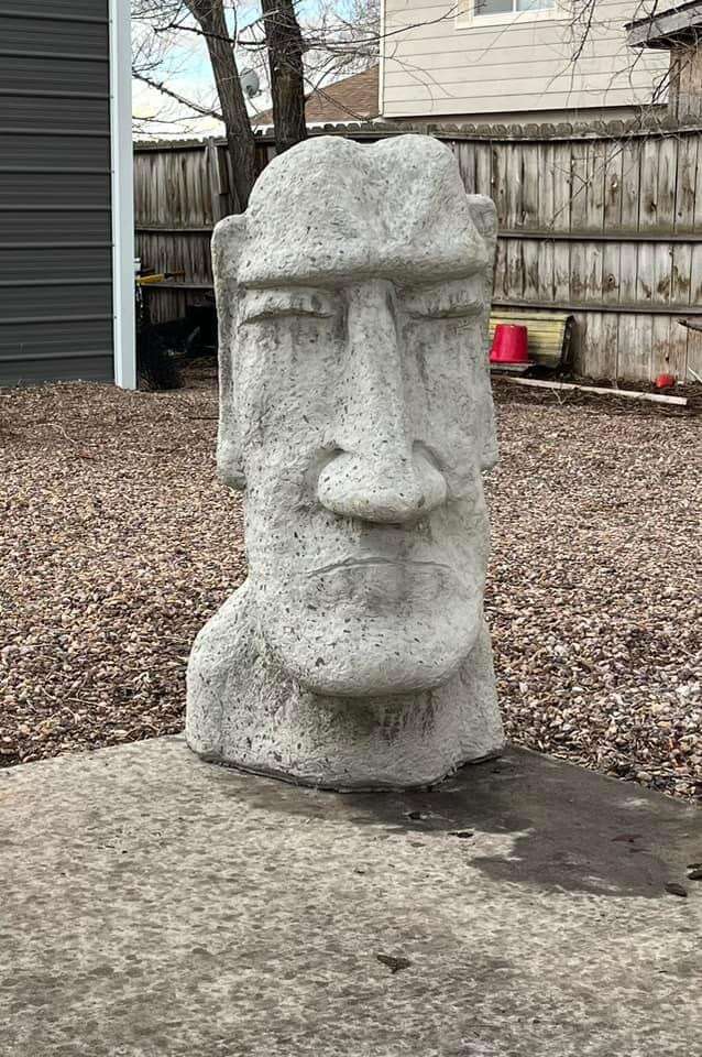 Big Concrete Easter Island Head Moai