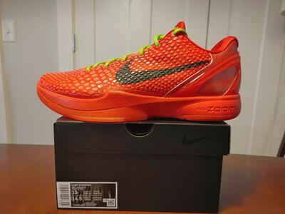 Size 13 - Nike Kobe 6 Protro 'Reverse Grinch'