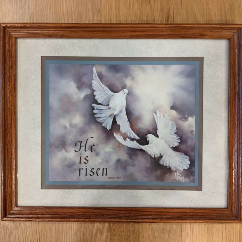 He is Risen Matted Framed by Julia Crainer