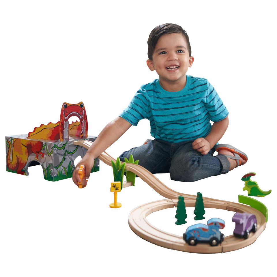 NEW! Kidkraft Adventure Train Tracks Dinosaur Set