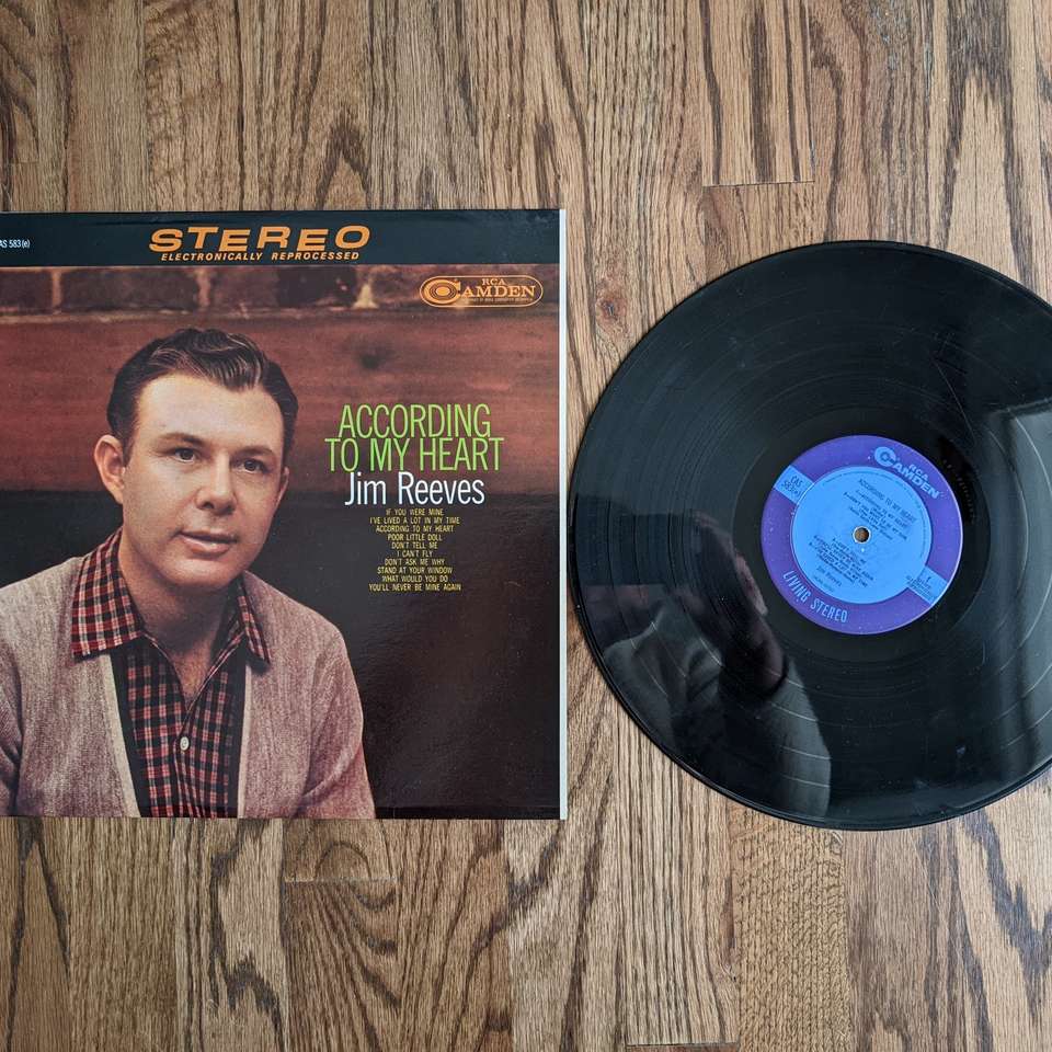 Jim Reeves According to my Heart Vinyl LP Record