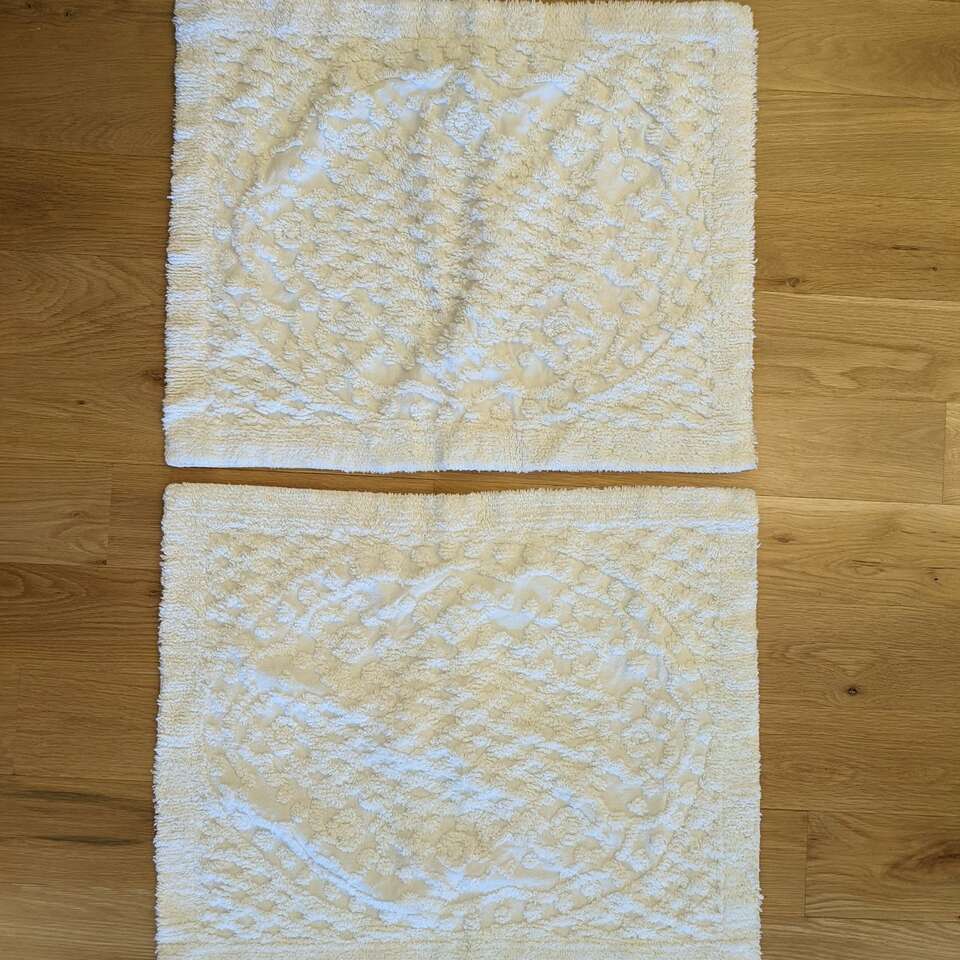 Two White Standard Pillow Shams