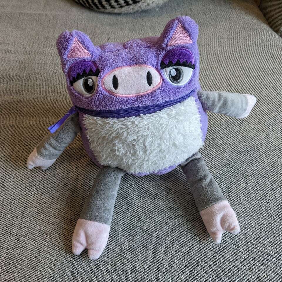 Purple Pig Hamlet with Zippered Mouth