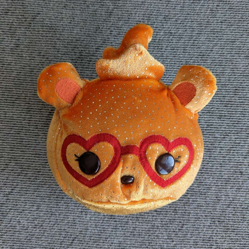 Num Noms Orange Plush with Red Heart Glasses