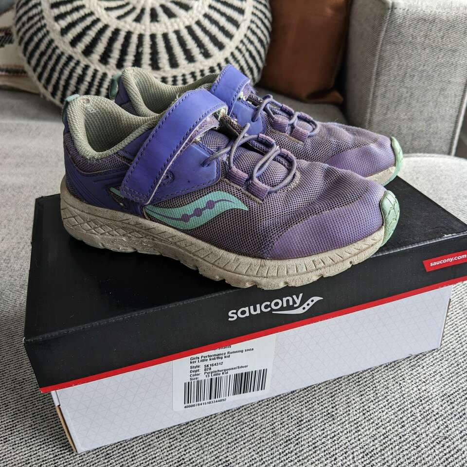 Saucony Purple Girl's Tennis Shoes - size 13