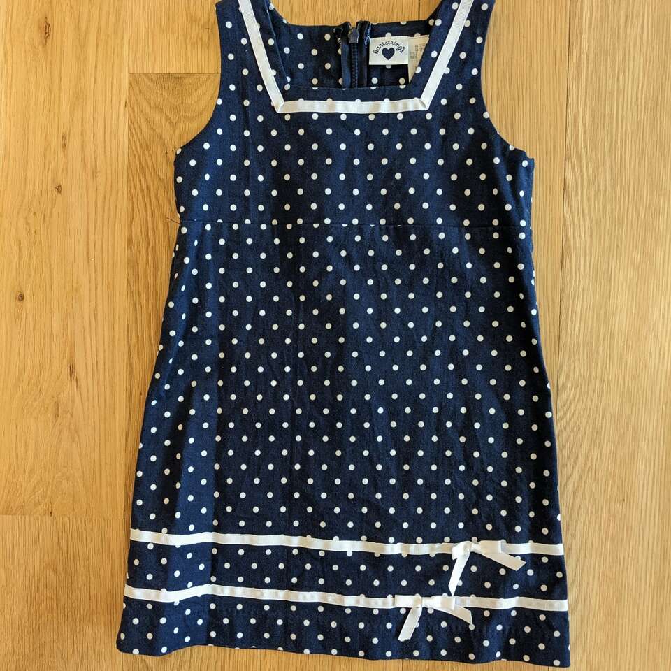 Navy Blue and White Polka Dot Dress - size 5