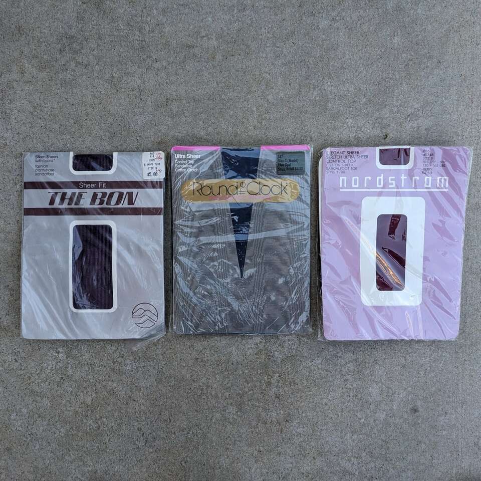 3 Pairs of Vintage Women's Tights Pantyhose