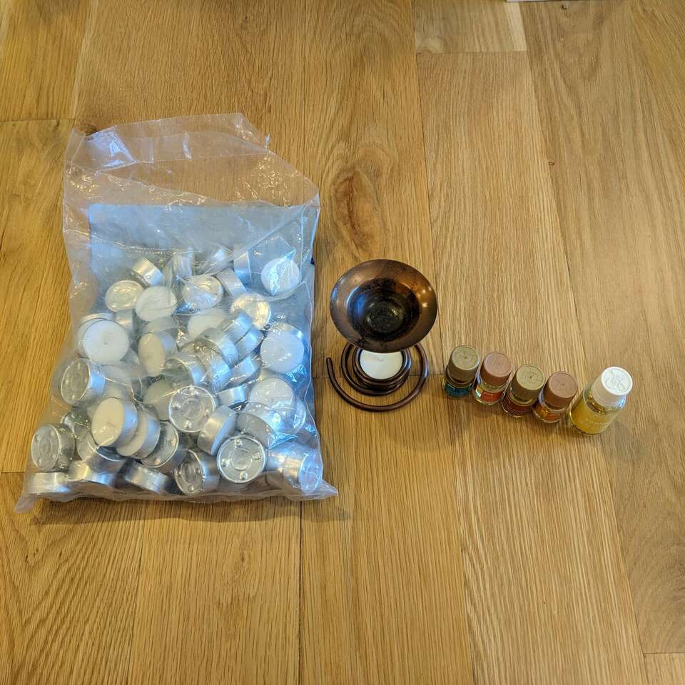 Oil Diffuser, Oils, and Tea Lights