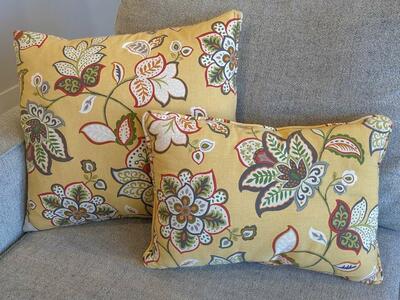 Two Decorative Throw Pillows