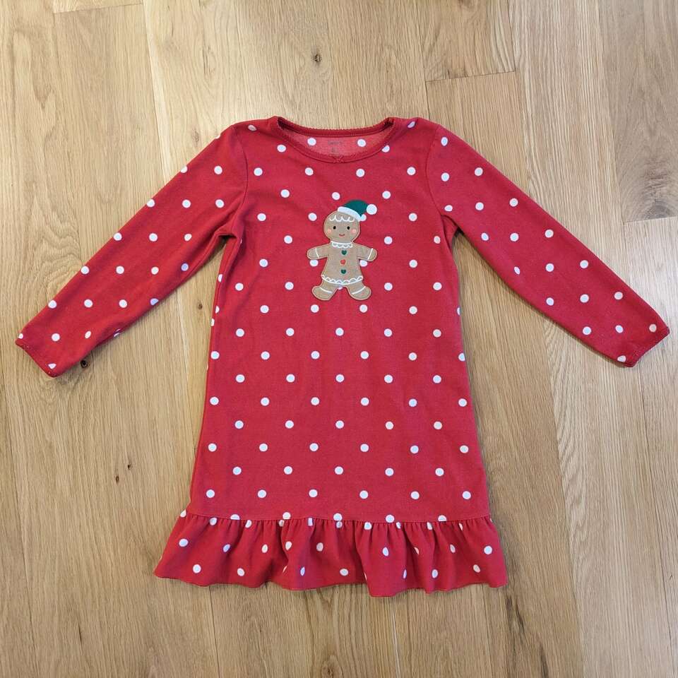 Christmas Gingerbread Pajamas - size 6 - 7