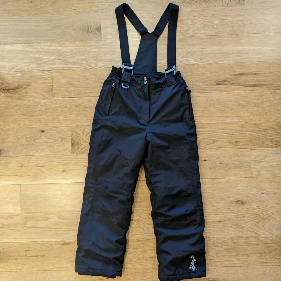 Black Ski Bibs Pants - youth size 14