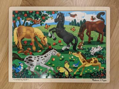 Melissa & Doug Frolicking Horses 48 Piece Puzzle