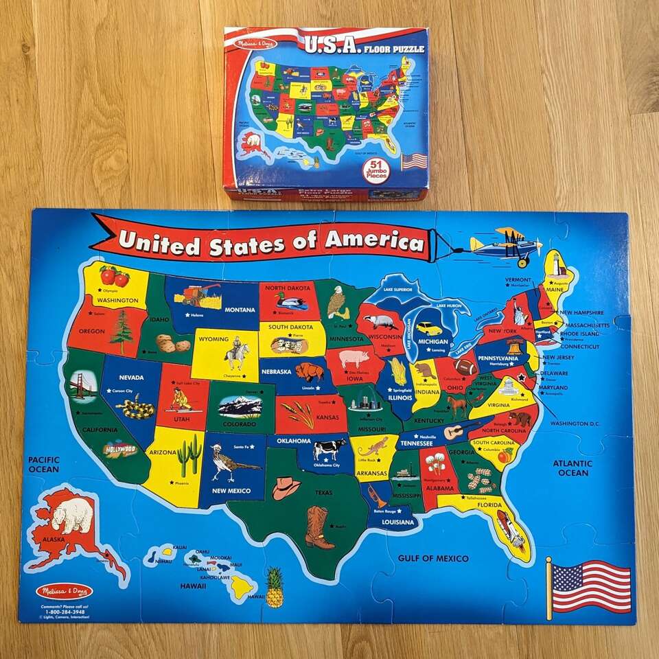 Melissa & Doug USA Floor Puzzle 51 Jumbo Pieces