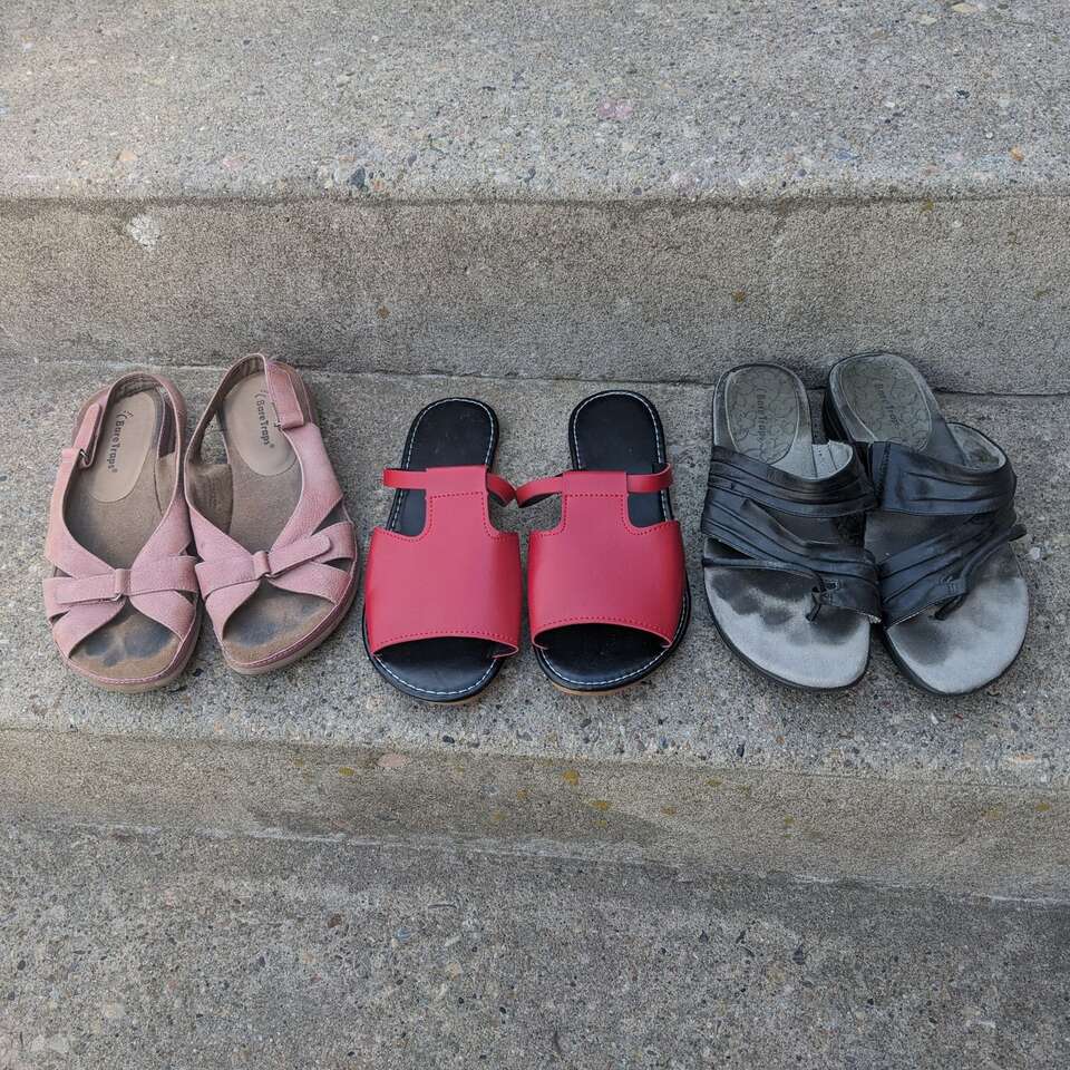 3 Pairs of Summer Sandals - size 8