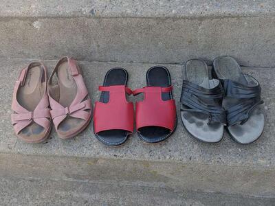 3 Pairs of Summer Sandals - size 8