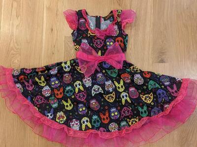 Sugar Skull Sweetie Costume - Girls size 10 Medium