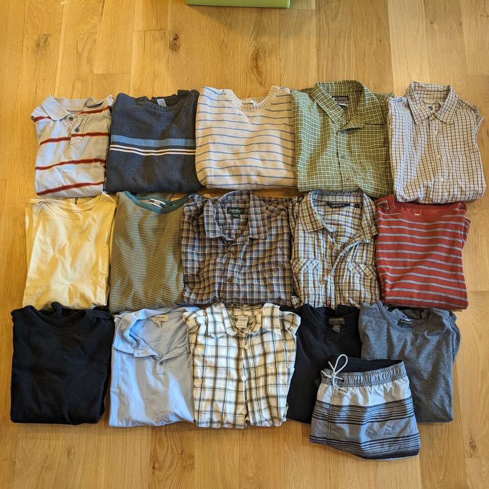 Men's Fall Winter Polo Shirts Sweaters Size Large