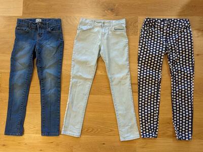 3 Pairs of Pants Jeans Girl Clothes - size 8