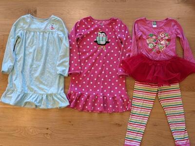 3 Pairs of Pajamas Winter Girls Clothes - size 6