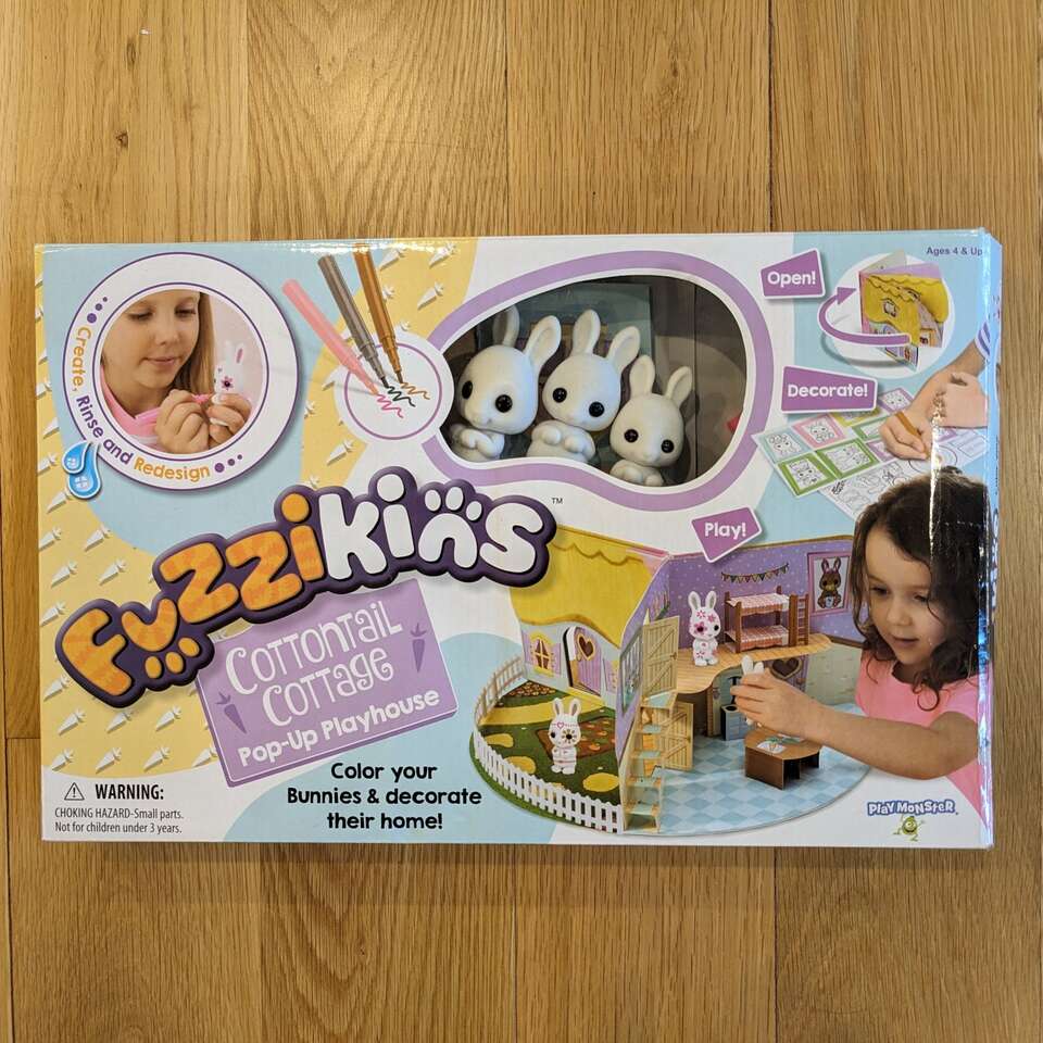 Fuzzikin Cottontail Bunny Cottage Pop-Up Playhouse