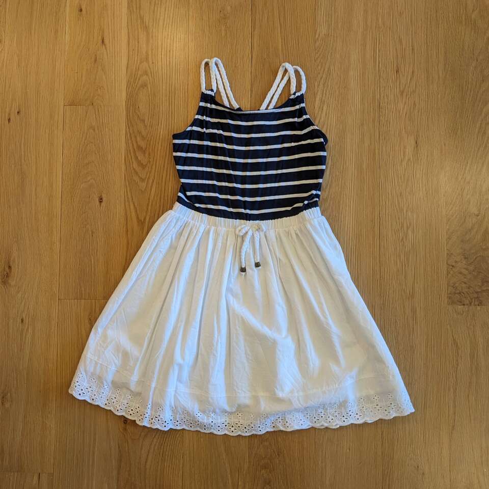 Max Studio Navy Blue & White Summer Dress - size 8